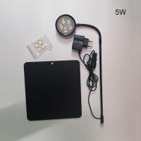 Lámpara LED de escritorio para acuario, luz con tablero acrílico, 3W, 5W, 7W, para Nano tanque, Betta, pecera, planta suculenta en maceta, 6000K, blanco frío - details 6