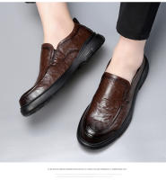 Nuevos zapatos de cuero para hombres, calzado informal, transpirable, de negocios, con pedal - details 21