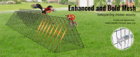 SucceBuy Túneles para pollos, 287 x 78,7 x 24,2 pulgadas (LxWxH), túneles portátiles para pollos al aire libre con marcos de esquina, 2 juegos, ideal para pollos, patos, conejos, material de PVC duradero, verde - details 1