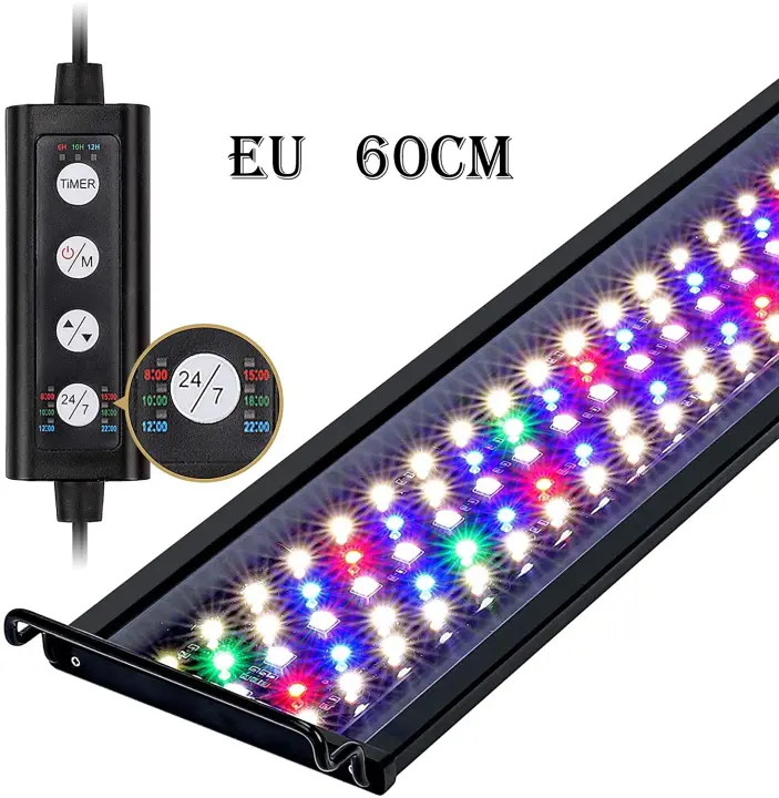 Luces LED inteligentes para acuario, modo DIY, temporizador ajustable, lámparas, plantas, pecera, decoración de iluminación, 60/75/90/120CM - 1