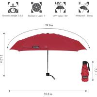 Paraguas Compacto y Ligero Diseño Mini para Viajes Parasol Portátil para Lluvia y Sol - details 74