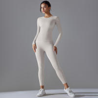 Hamidou-conjunto deportivo de Yoga para mujer, Leggings de gimnasio de secado rápido, de manga larga Camiseta deportiva para correr, pantalones de entrenamiento para correr - details 7