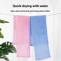 Toallas de baño de espuma para frotar la espalda, tira larga, depurador corporal, frotar la espalda, pelar, masaje, ducha, depurador extendido, cepillos para limpiar la piel - details 3