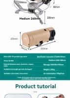 Caja plegable portátil para exteriores, estufa de gas integrada de butano de alta temperatura para acampar, accesorios para senderismo - details 14