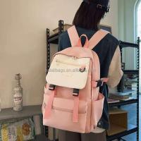 Mochila informal coreana de gran capacidad con diseño integrado simple, adecuada para entrega a estudiantes 9977 - details 3