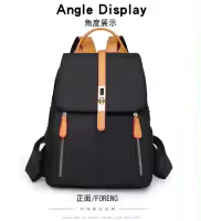 Mochila Oxford negra impermeable para mujer, bolso escolar antirrobo de gran capacidad, bolso de viaje, bolso de hombro - details 21