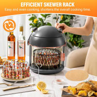 Freidora de aire, parrilla Vertical de acero inoxidable, parrilla de cuerda desmontable, soporte Vertical para brocheta de barbacoa, aguja para hornear 16/24 - details 2