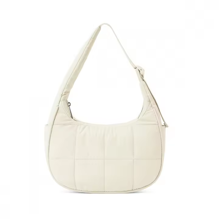 Bolso de nailon para mujer de gran capacidad, bolso de hilo de seda de Color sólido a la moda, combina con todo - 1