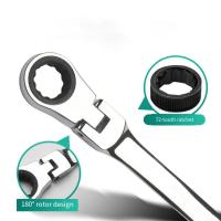 Llave de trinquete de apariencia compacta, diseño plegable, llave de trinquete de Material metálico, 4 colores disponibles, giratoria de 180 grados - details 14
