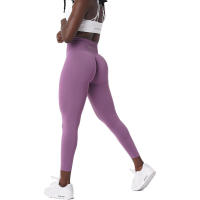 NVG Leggings de gimnasio sin costuras para mujer, suaves para entrenamiento, ropa de yoga de LICRA de cintura alta - details 28