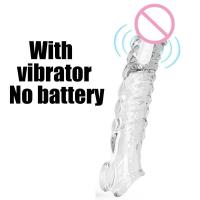 Leten Anillo de manga vibratoria Juguete sexual Cubierta extensora para parejas Eyaculación prolongada Productos eróticos para hombres adultos 18+ - details 7