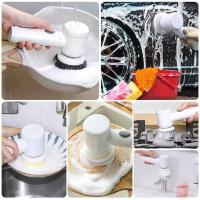 Cepillo de Limpieza Eléctrico Cepillo de Frotar Potente con 5 Cabezas Reemplazables para Baño y Cocina - details 10