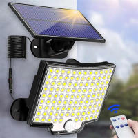 Luces Solarizadas Exteriores 106LED con Sensor de Movimiento Luz de Inundación Solar con Control Remoto 3 Modos Impermeables para Calle Jardín Pared - details 9