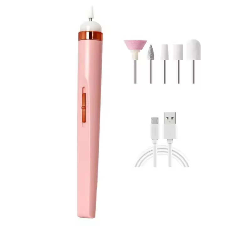 Taladro de uñas profesional - Limas de uñas eléctricas recargables 5 en 1 con accesorios de manicura y pedicura - Kit de limas de uñas eléctricas para salón de uñas y bricolaje en el hogar (hombres y mujeres) - 1