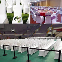 Fundas elásticas de LICRA para silla de boda, cubierta Universal para restaurante, banquete, Hotel, comedor, fiesta, 2 estilos, 10 piezas - details 9