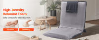 SucceBuy Silla de piso, silla de meditación ajustable de 6 posiciones con respaldo, sofá plegable para lectura, TV y juegos, gris - details 1