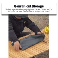 Parrilla de Camping Portátil Plegable de Acero Inoxidable de Tres Capas con Guantes de Barbacoa - details 7