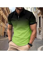 POLO de hombre, gran venta de polos de hombre con estampado de cremallera, rayas de tela plana, camisa POLO. - details 11