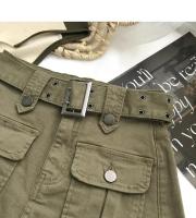 Falda de Denim de Cintura Alta para Mujer Estilo Coreano Versátil Cinturón Moda de Talla Grande - details 19