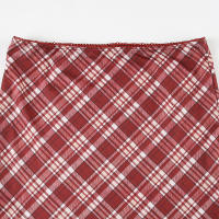 BUNO-Falda trompeta a cuadros roja Y2K, faldas largas de cintura alta para Festival de Navidad, faldas largas de sirena Vintage, pantalones estéticos - details 7