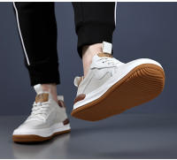 La primera capa de cuero de vaca zapatos casuales, cuero genuino transpirable zapatos de cuero de los hombres, deportes. - details 17
