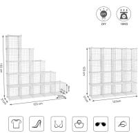 Armario de Alambre Modular de 16 Cajas Montaje en Bricolaje Arma de Almacenamiento - details 4