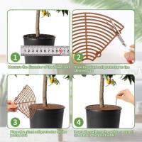 Juego de protectores de rejilla para macetas antideslizantes para interiores y exteriores, máquina para plantar flores, cubierta de suelo, con 8 plantas de madera, 4 Uds. - details 7