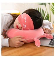 Almohada para el cuello con máscara para los ojos, almohada en forma de U, almohada de viaje,almohada de coche - details 3