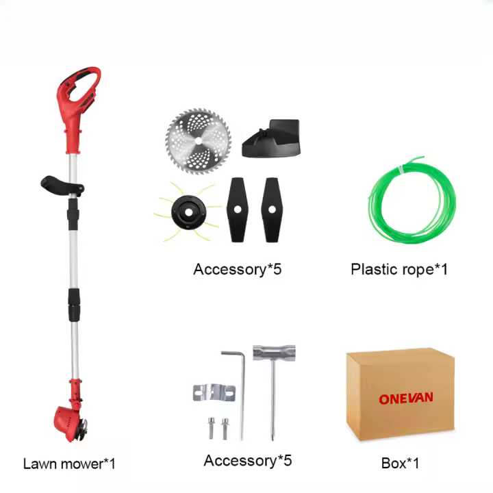 Cortacésped Eléctrico sin Escobillas ONEVAN 36000RPM, Ajustable, Herramienta de Jardín Eléctrica para Batería Makita - 1