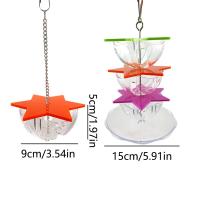 Juguetes colgantes para morder pájaros, estrella Hexagonal acrílica, caja de comida creativa para loros, fácil instalación multicapa, alimentador de forrajeo de aves - details 0
