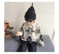 2024 Otoño e Invierno nueva moda para niños lindo Polo de cuello alto manga larga estampado suelto cómodo Casual versátil Top - details 8