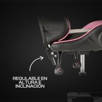 Silla de Gaming Azul y Negra, Silla Ergonómica de Oficina con Respaldo Regulable de 90 °   un 120 ° , con reposacabezas, reposabrazos y soporte lumbar. Rotación omnidireccional de 360° ° - details 43