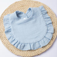Babero de gasa para niños y niñas, algodón puro, color caramelo, cómodo babero para Saliva, toalla de Saliva de encaje de color sólido para bebé, productos para bebé - details 14