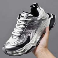 Dropshipping logo nuevos hombres diseñador suela gruesa malla transpirable casual estilo caminar zapatos deportivos de moda - details 8