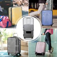 3 fundas para equipaje, funda gruesa de PVC transparente para maleta, 50,8 cm, 60,96 cm, 71,12 cm, funda protectora para maleta, impermeable, a prueba de polvo, antiarañazos para maleta de equipaje de viaje - details 4