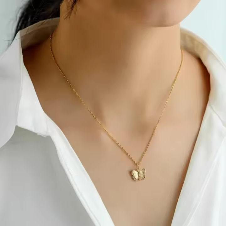 Collar de Cadena de Hueso de Serpiente de Amor en Capas Accesorio Diario Personalizado para Mujeres - 1