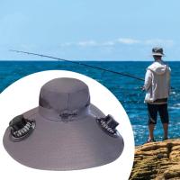 Sombrero de pesca ligero con protección solar y ventilador solar para exteriores - details 7