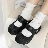 Zapatillas antideslizantes de EVA de verano para mujer, sandalias informales con agujeros para jardín, zapatos de suela suave para mujer, zapatos de bomba para interiores y exteriores para el hogar - details 13