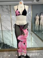 Nuevo estilo sexy traje de baño de tres piezas Charm Lily edición impresa personalizada - details 8