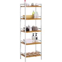 Estantería de Bambú de 5 Estantes 45 x 31,5 x 142 cm Ideal para Baño, Cocina, Sala de Estar, Dormitorio, Balcón - details 3