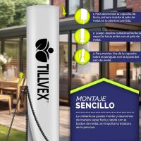 Parasol Excentrico de Sombrilla con 32 Luces LED Solar Giratorio 360º, Protección UV - details 17