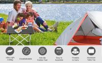 Mesa de camping plegable portátil ultraligera con aleación de aluminio de alta resistencia para uso en jardines y fiestas - details 1