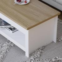 Mesa de café, Madera de ingeniería, Gris, H 40,5 x W 105 x D 47 Cm - details 10