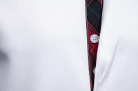 Camisa de Cuadros a Rayas para Hombres Negocios Casuales con Estilo Social Material de Poliéster - details 4