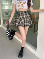 Minifalda escalonada Y2K de cintura alta con volantes y tartán, falda a cuadros, traje estético para mujer - details 5