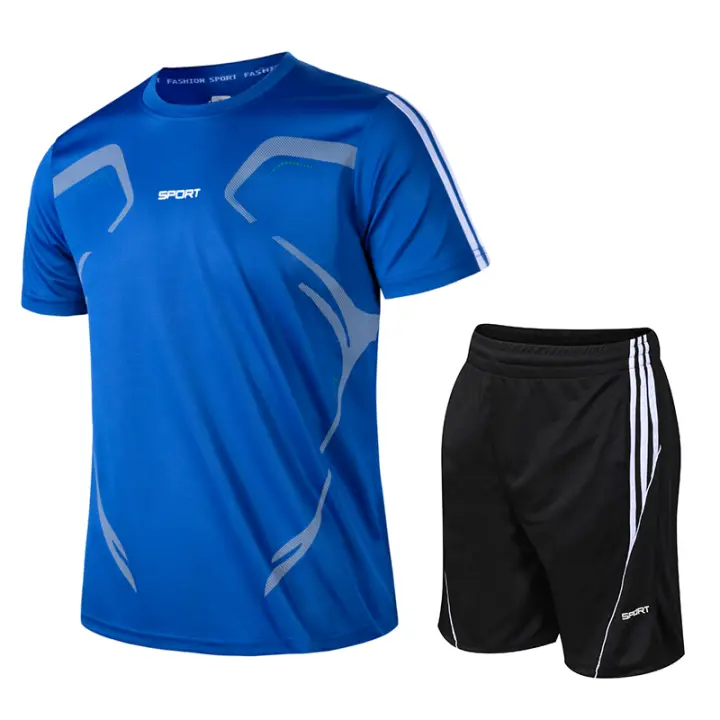 Ropa deportiva de verano para hombre, camiseta de fitness de manga corta, ropa de secado rápido para hombre, ropa deportiva informal para correr. - 1