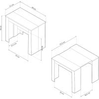 Mesa de Comedor Extensible Acabado en Gris Cemento Ideal para Sala de Estar o Cocina - details 6