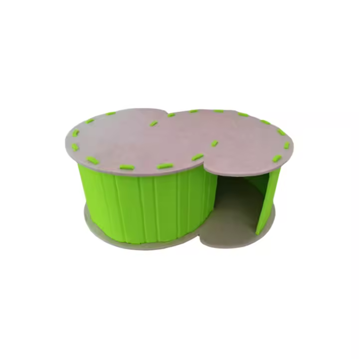 Cama de túnel para gatos de fieltro en forma de S, nido de gato Semi cerrado desmontable resistente a los arañazos con agujeros, cueva ventilada para gatos para las cuatro estaciones - 1