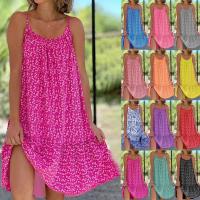 Verano nuevo vestido de chaleco de tirantes sin mangas floral oscilante idílico europeo y americano. - details 4