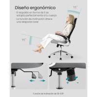 Escritorio Malla con reposacabezas Mecanismo sincronizad y Altura Ajustable Negro - details 14